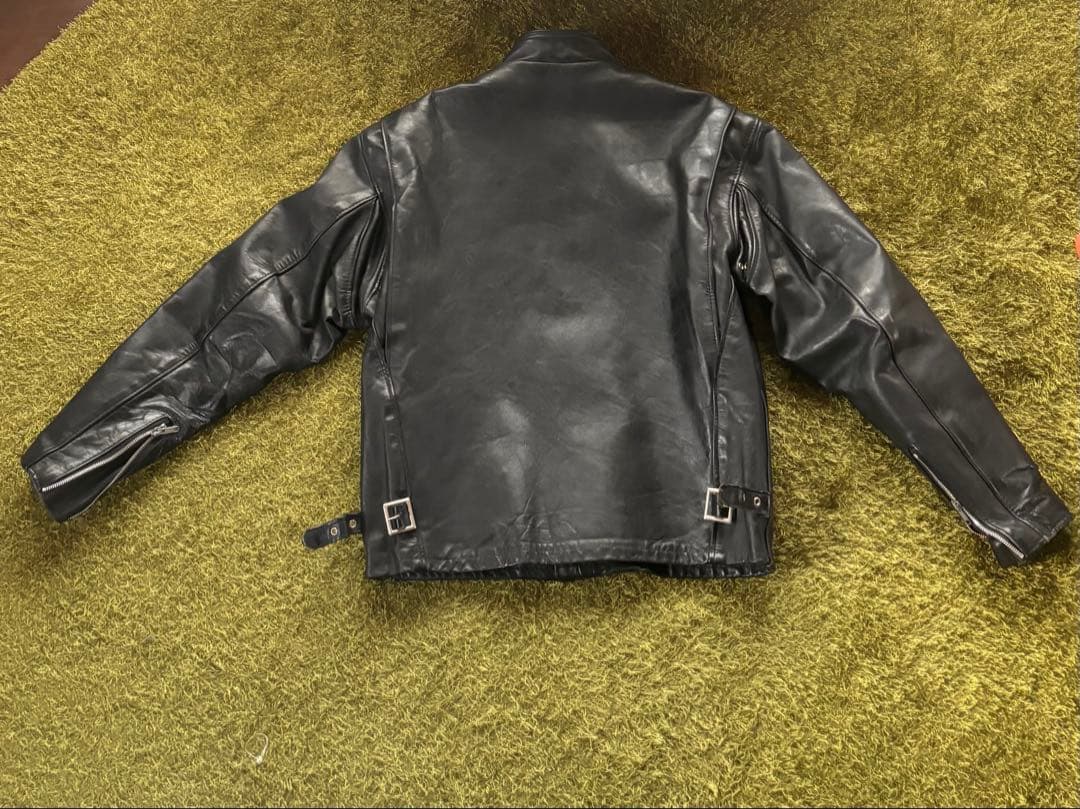 美品 XL ショット 641 ボア ライナー レザー ライダース 黒 アメリカ製