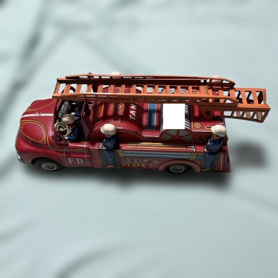 ジャンク 箱無 ヨネザワ玩具 消防車 ブリキ