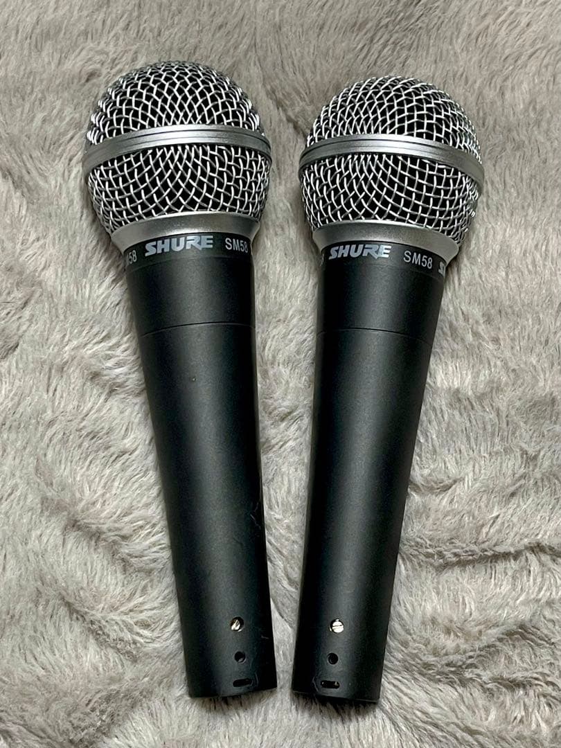 ②SHURE SM58 ダイナミックマイク 2本セット