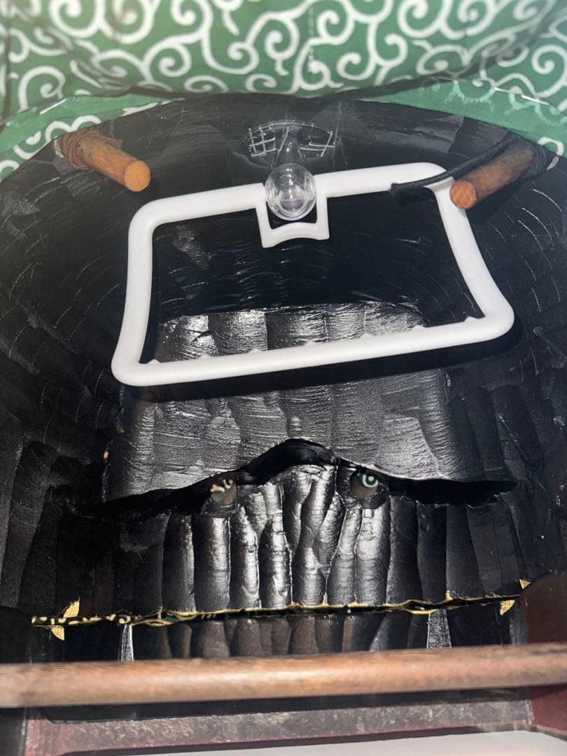 時代物 木彫獅子頭 朱漆塗金彩 幅54cm 獅子舞 神楽面 魔除 縁起物 骨董品