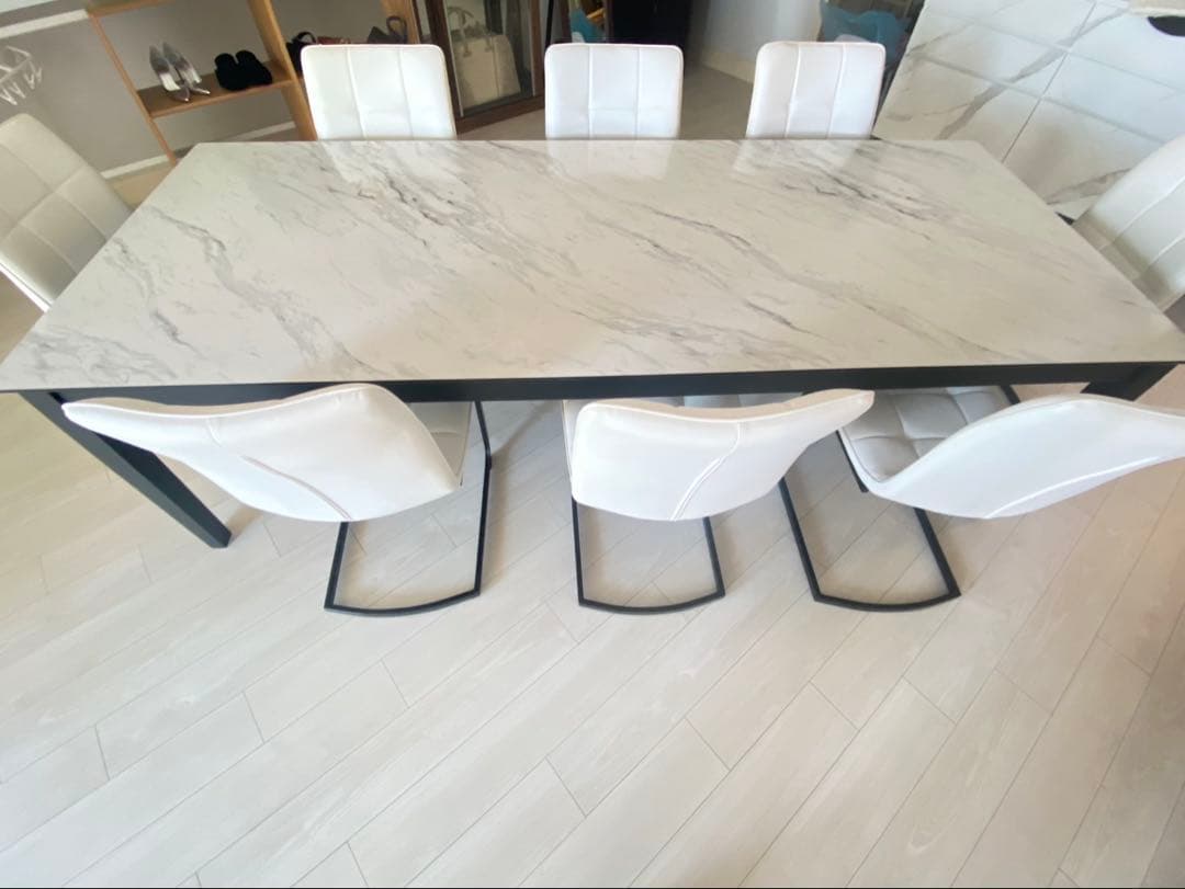 年末まで掲載⭐️テーブルとイスセット　8人掛け　オフィスにも！