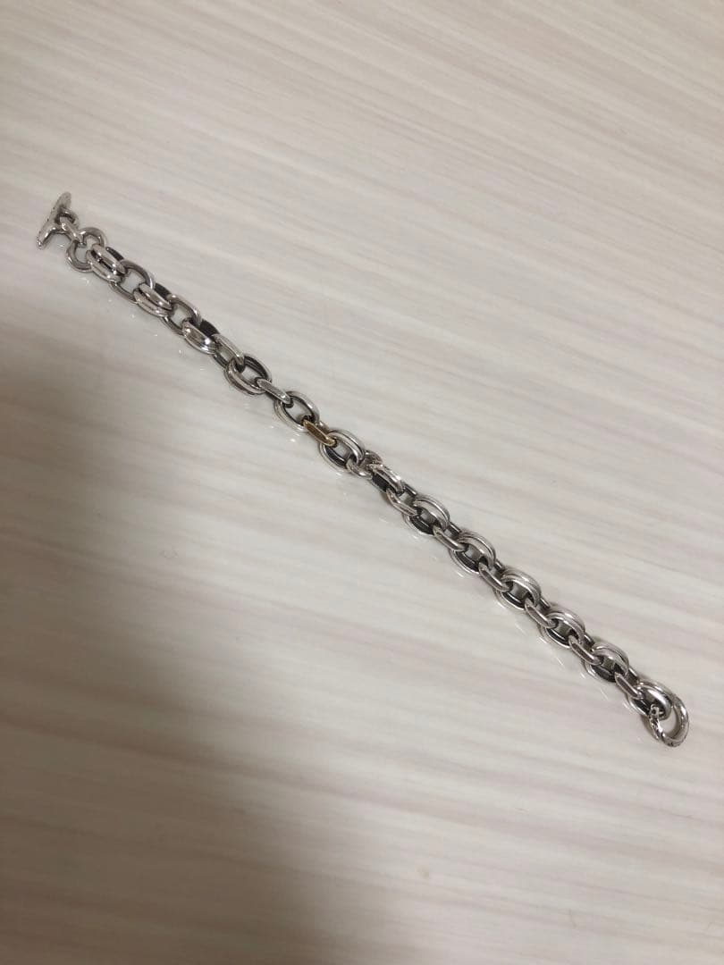 MOTO ハンドメイドチェーンブレスレットK18