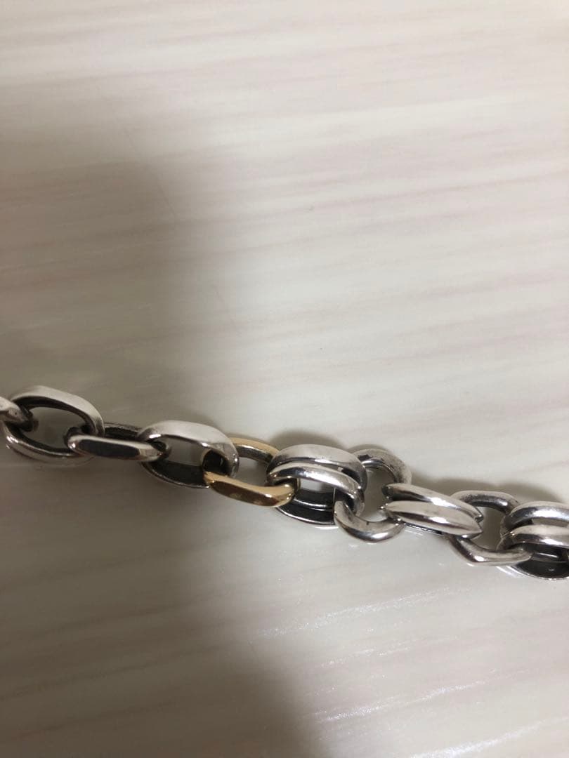 MOTO ハンドメイドチェーンブレスレットK18