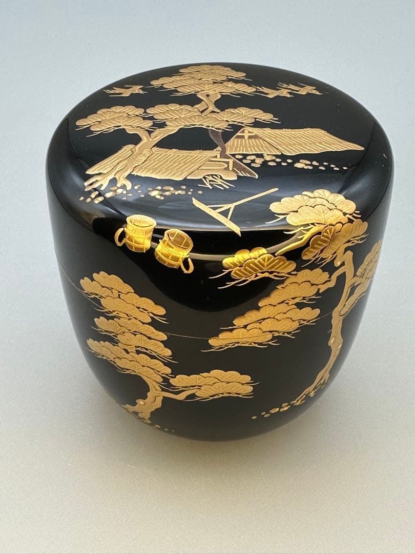 茶道具　棗　吉田宗利　塩釜蒔絵