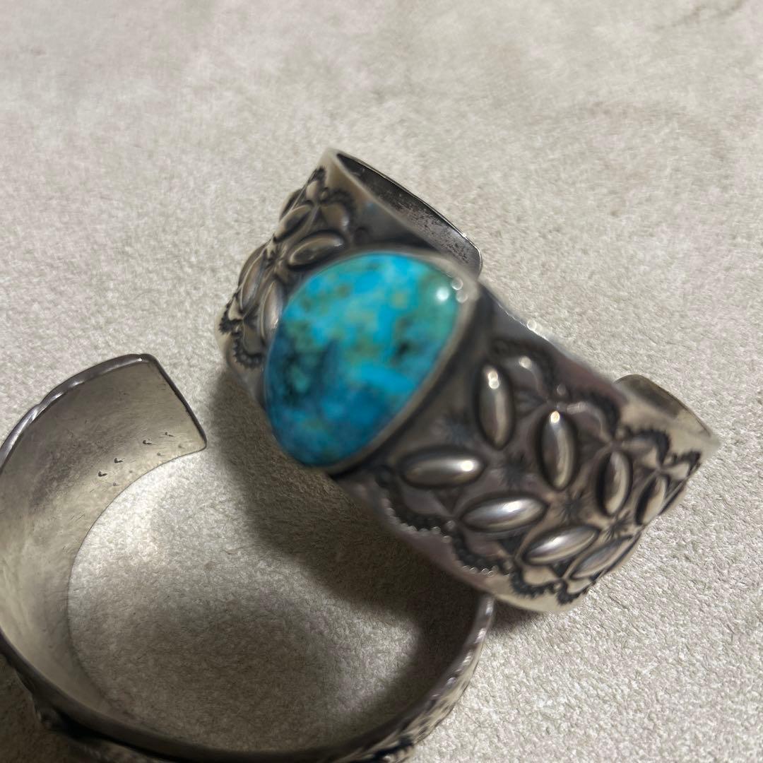 インディアンジュエリー　ターコイズ　ハーマンスミス　バングル