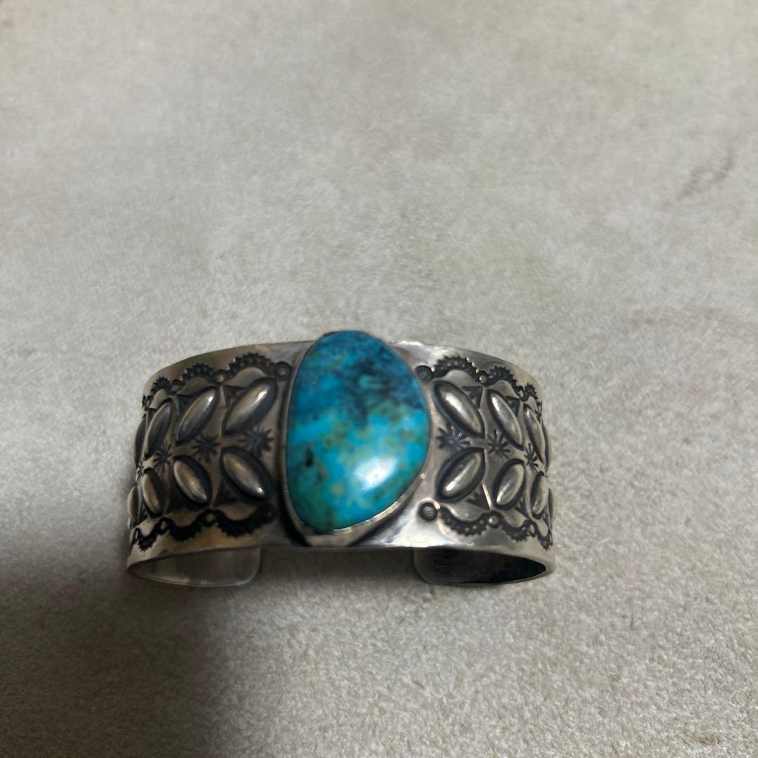 インディアンジュエリー　ターコイズ　ハーマンスミス　バングル