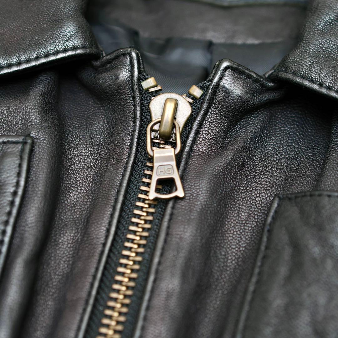 定価約10万 希少 ヒステリックグラマー ゴートレザー （山羊皮）ジャケット黒S