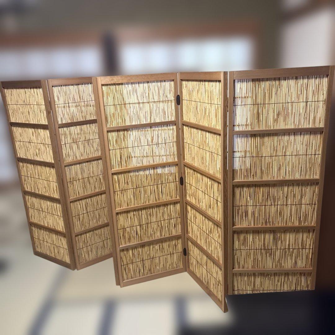 【茶道具】花寄六枚屏風（紙箱）★送料込★