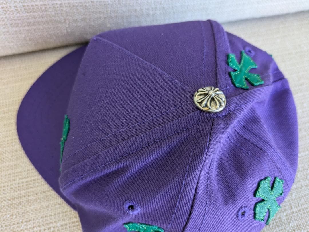 クロムハーツ クロスパッチ キャップ パープル グリーン CHロゴ