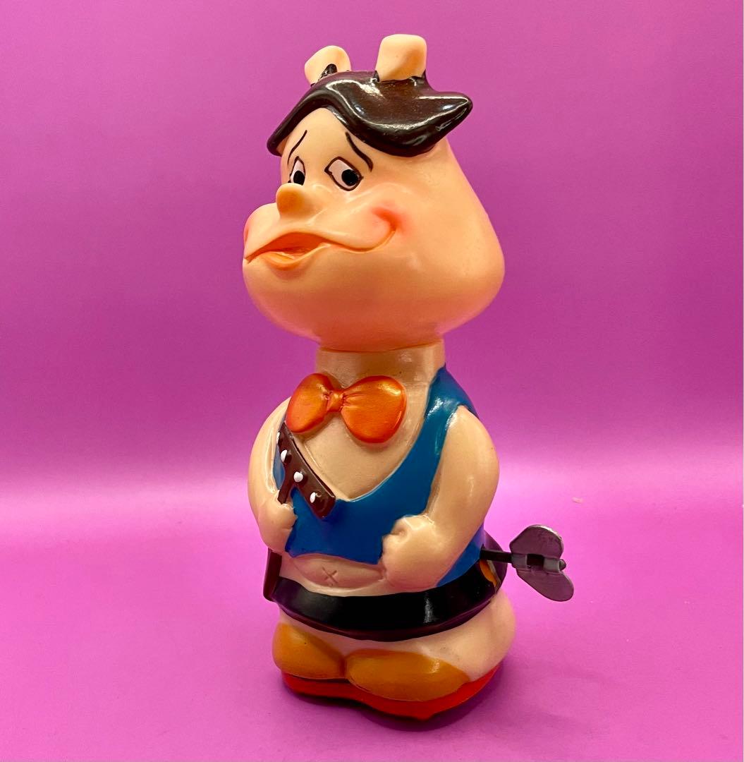 虫プロ悟空の大冒険 猪八戒 ゼンマイ走行ソフビ人形デッドストック未使用箱入米澤