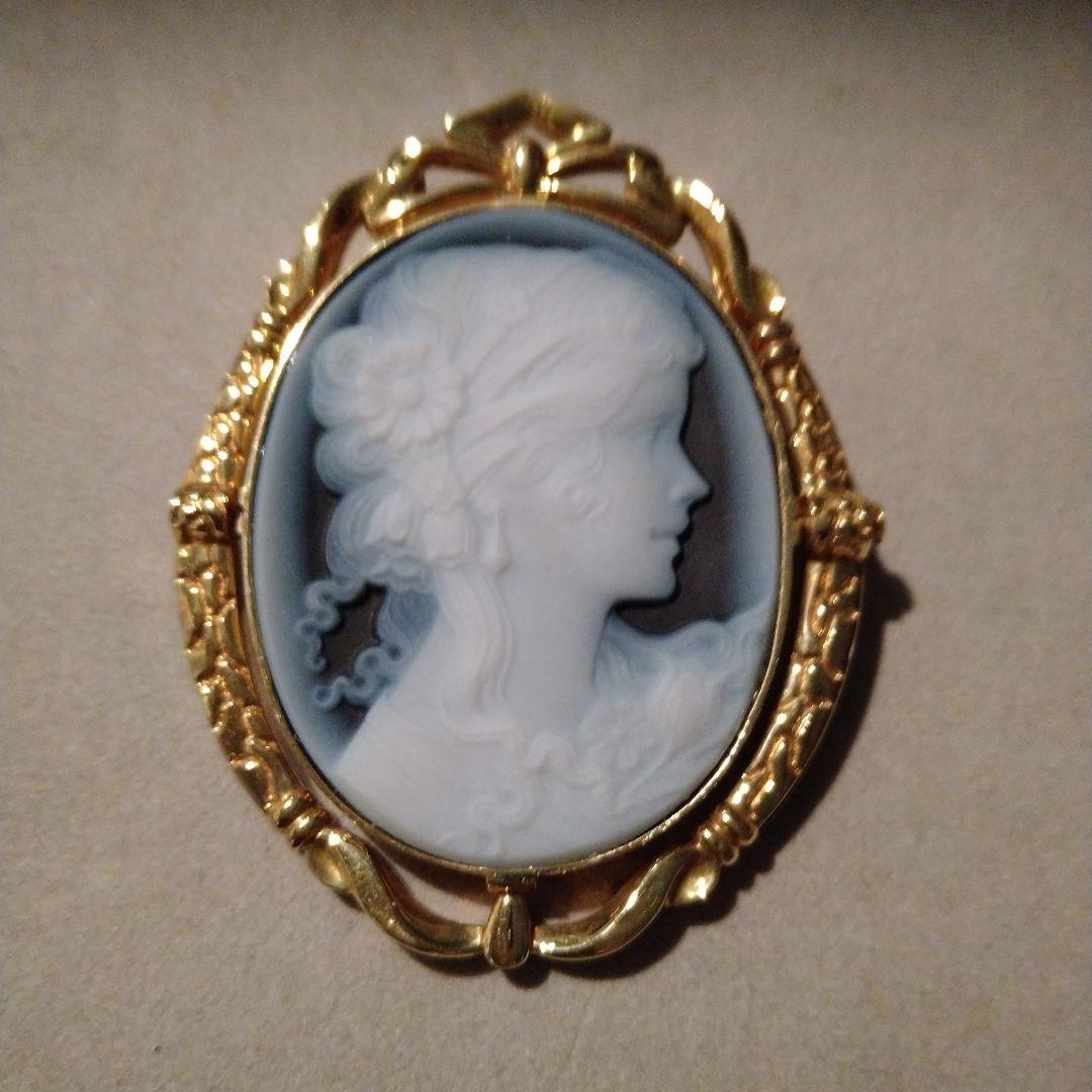 F.W.  カメオブローチ　ペンダントトップ　2種類のフレーム