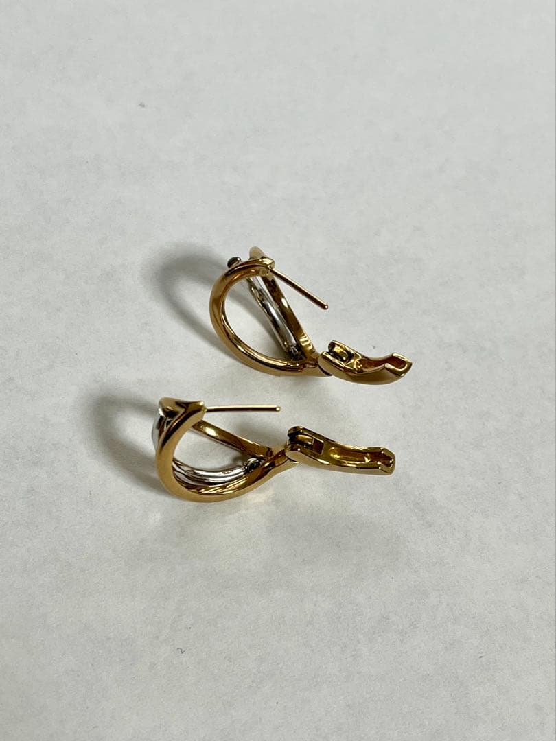 ete コンビフープピアス SV925 ポストK18 箱・保証書付き