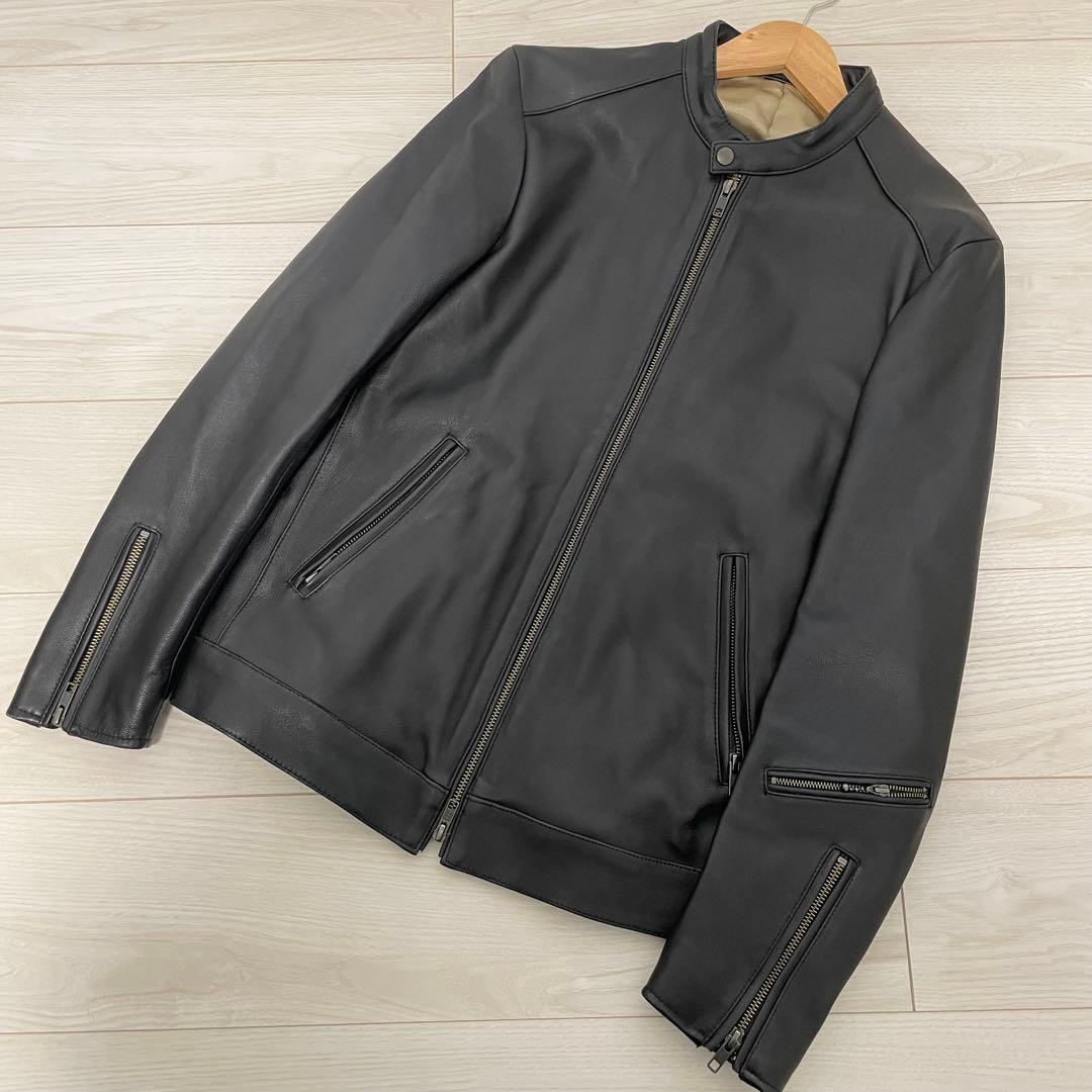 高級✨TAKEO KIKUCHI タケオキクチ　ライダースジャケット　ラムレザー