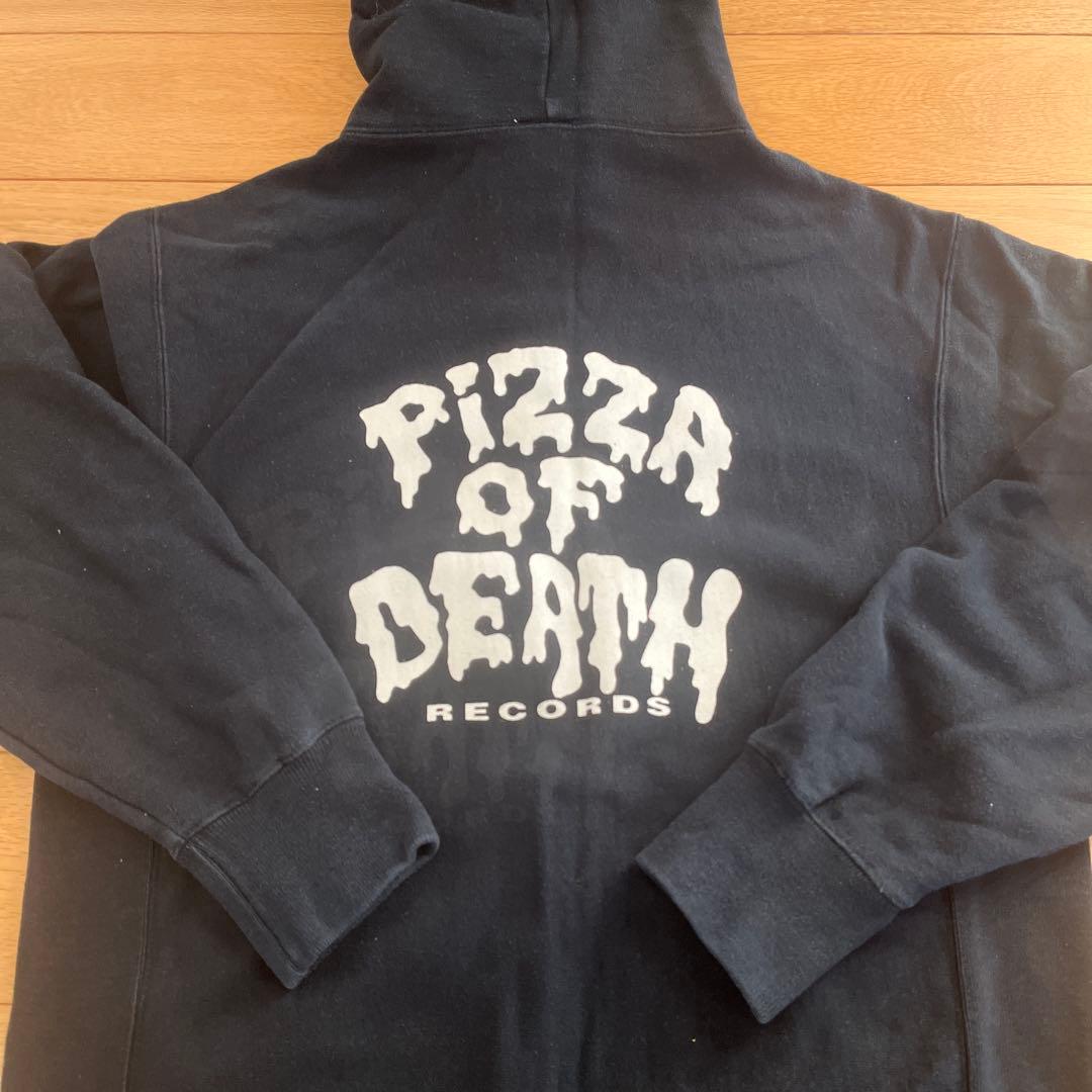 Pizza of Death ブラック フルジップパーカー L