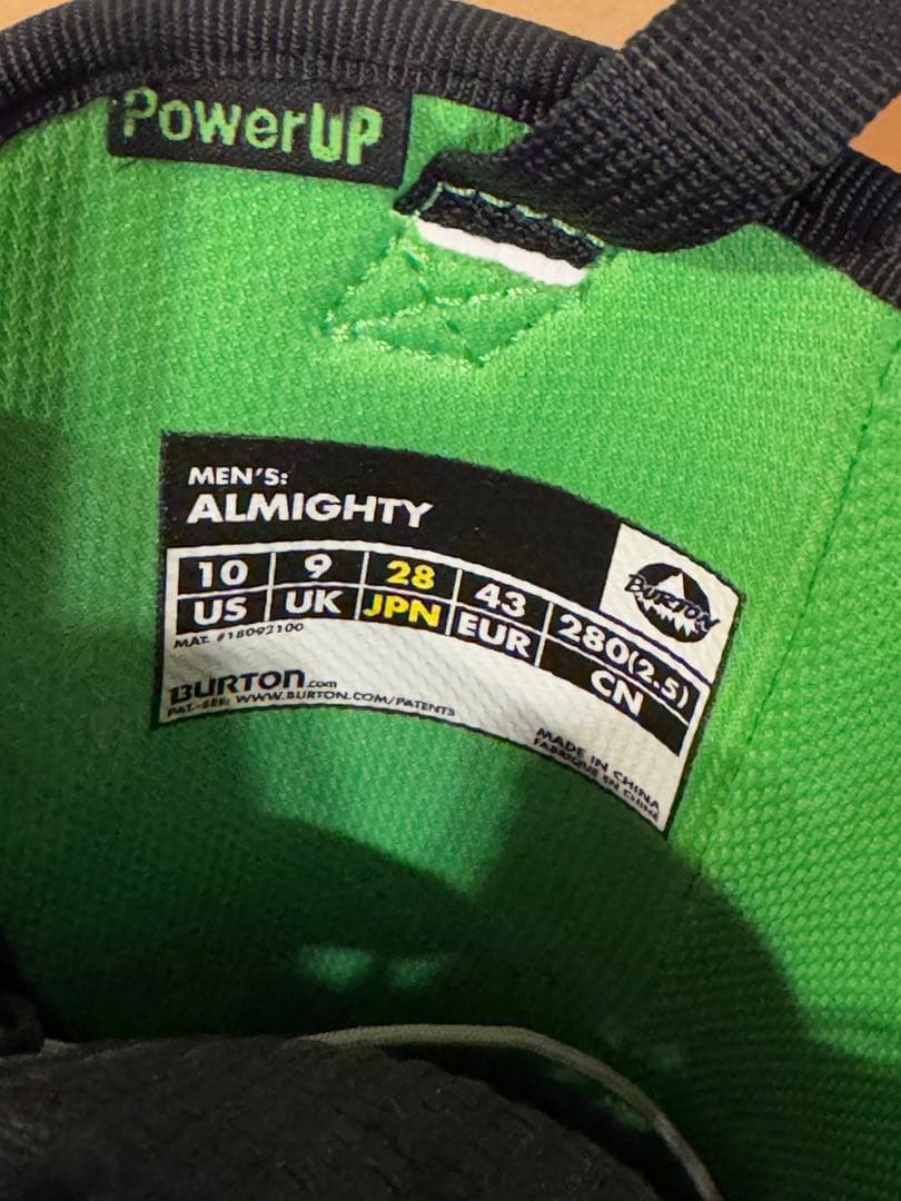 【美品】Burton Almighty スノーボードブーツ 28cm