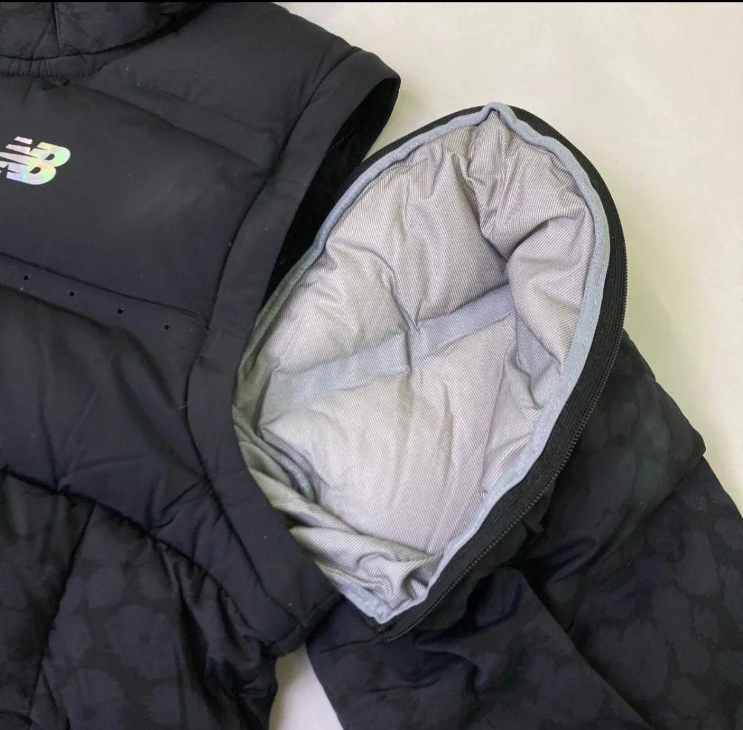 ニューバランスゴルフ　1/M ダウンジャケット　2way ブラック　レオパード