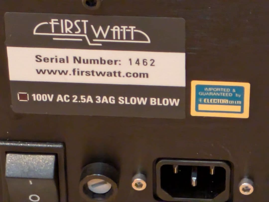 アンプ POWERAMPLIFIER FirstWattF8