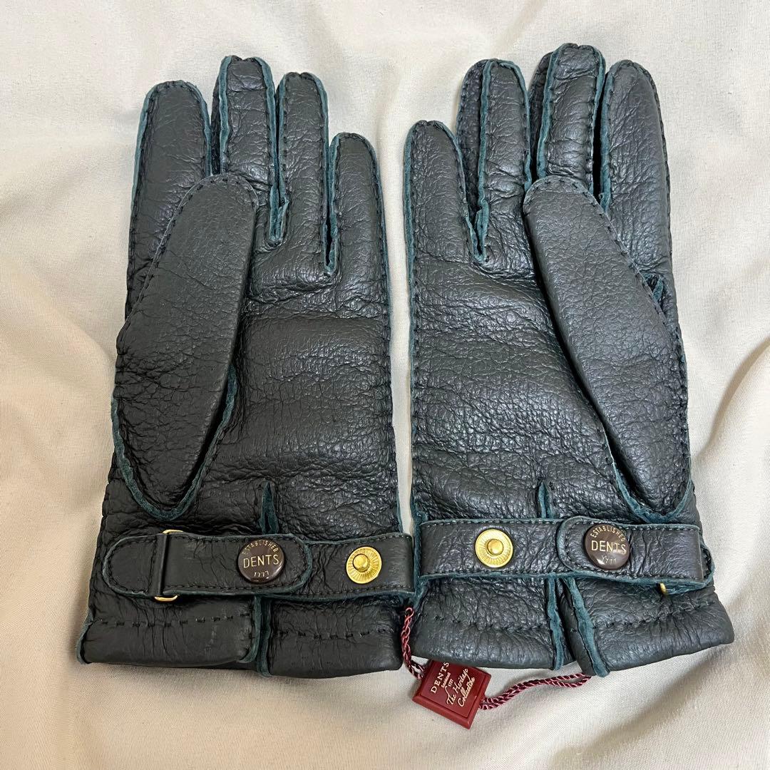 DENTS デンツ ペッカリーレザー カシミヤ グローブ 手袋 15-1564