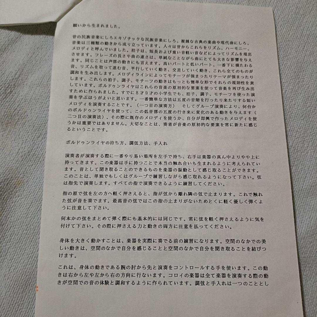 【美品】36弦　ボーデンライアー ライヤー choroi ハープ　竪琴　弦楽器