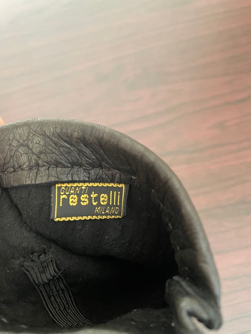 Restelli ペッカリー革手袋　ブラック　サイズ8