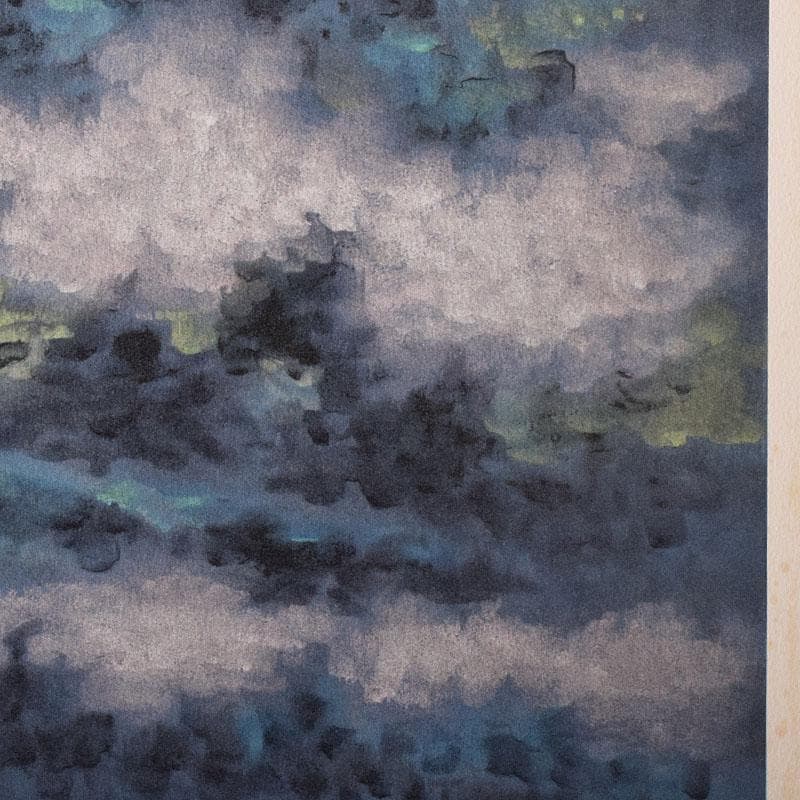 日展日本画家　下保昭　リトグラフ　「春宵」　32/120　額装　C　7892C