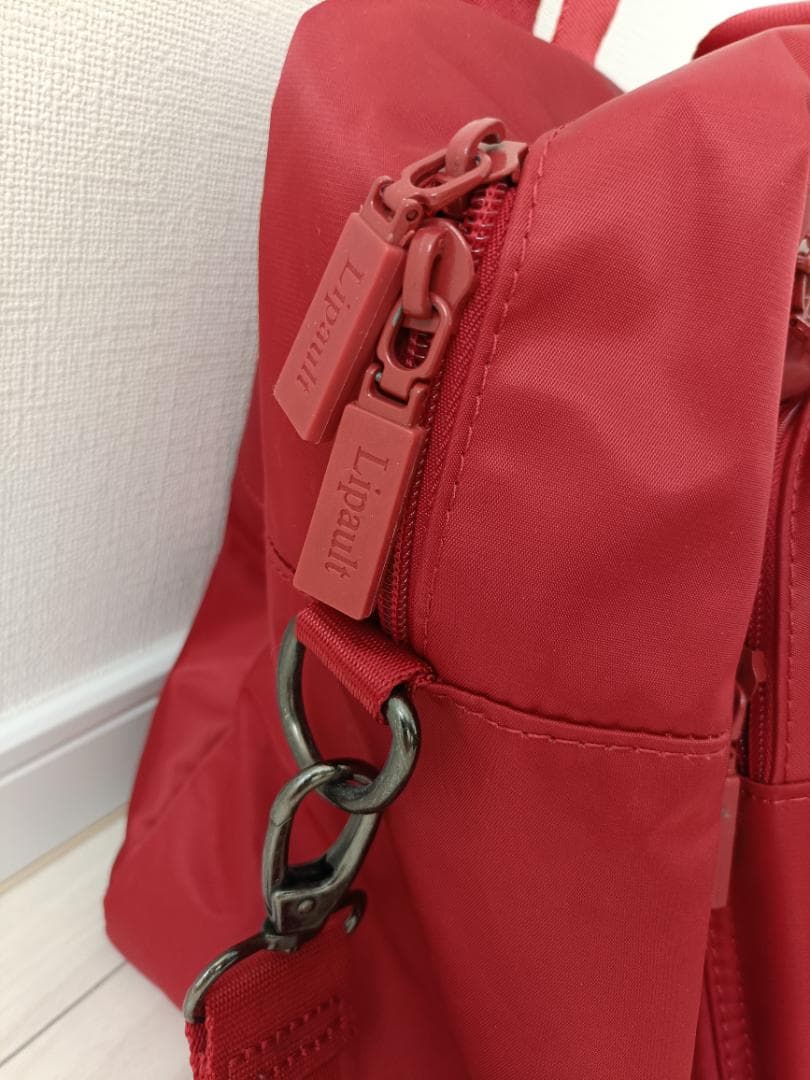 Lipault Paris リポー ショルダーバッグ レッド