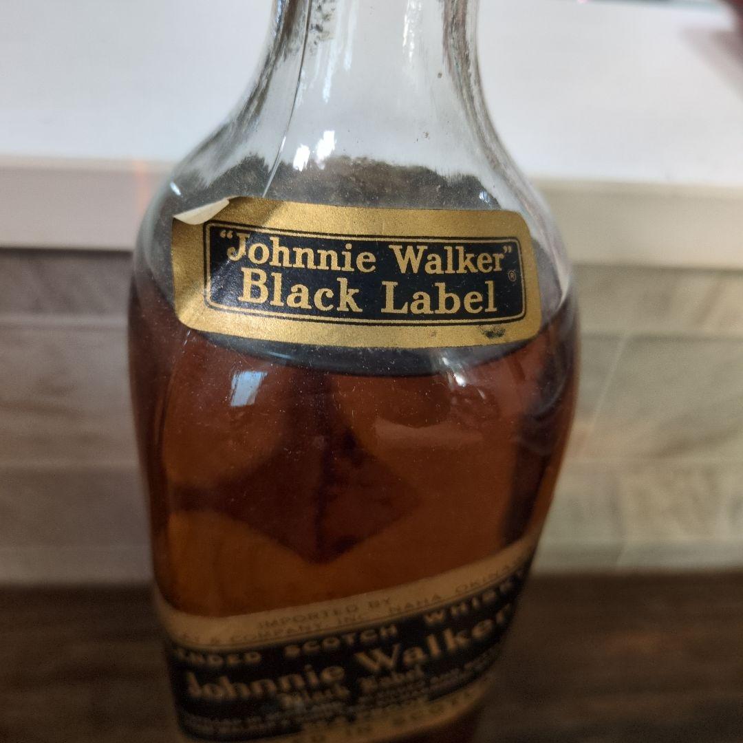 希少 未開封 ジョニーウォーカー　ブラックラベル　金キャップ　白紋章