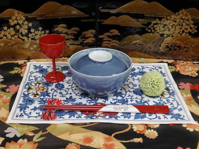 古伊万里　薄瑠璃　蓋茶碗　江戸期　E380AS-CHs