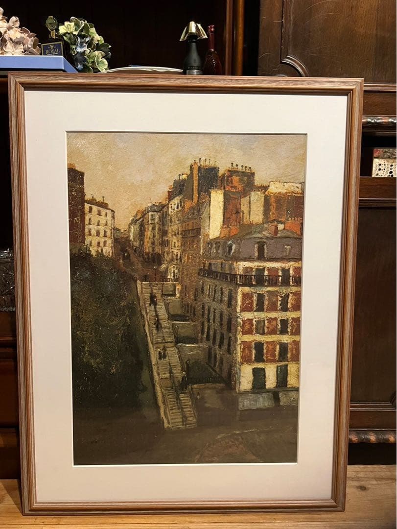 ユトリロ 絵画 ミュラー通り額縁 アート インテリア