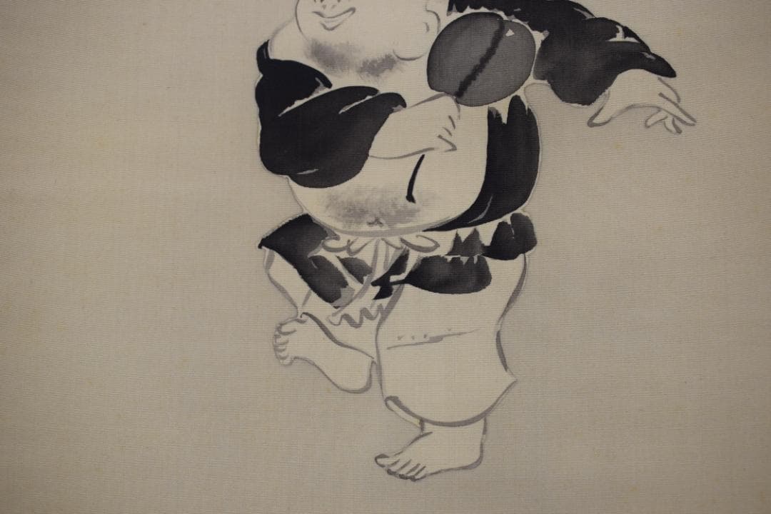 松花堂昭乗/布袋図/掛軸☆宝船☆Z-575