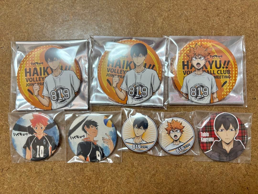 d*7様 ハイキュー　缶バッジ　日向＆影山セット