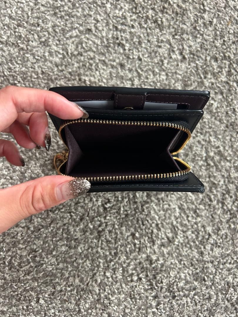 COACH 二つ折り財布 ダークブラウン