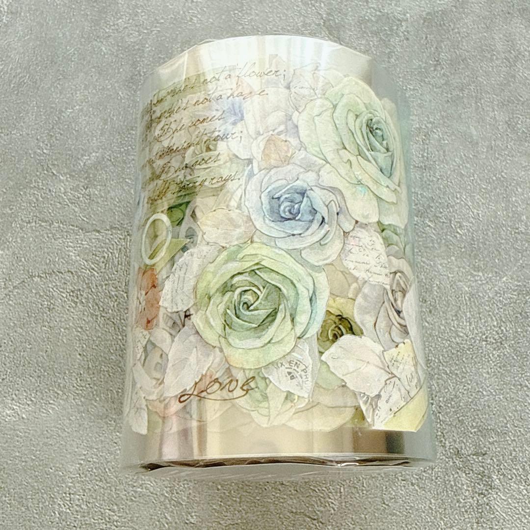 时间格子《茶玫手礼》海外マスキングテープ　マステ 【2385】