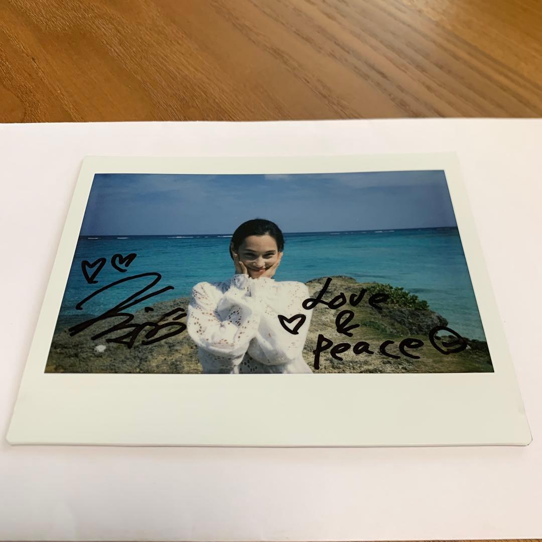 水原希子　直筆サイン チェキ　コラボ