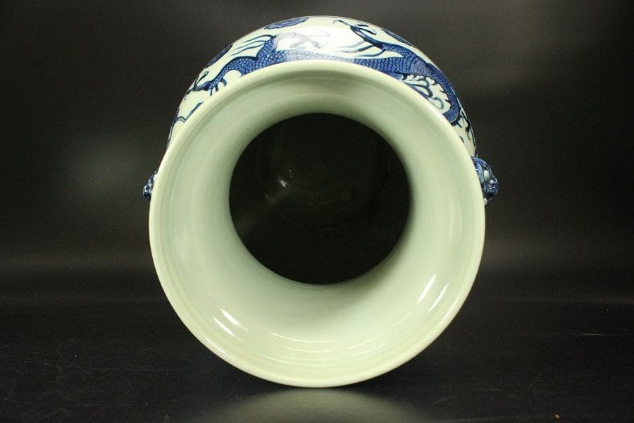 中国美術 景徳鎮 古い花瓶(ZE511)