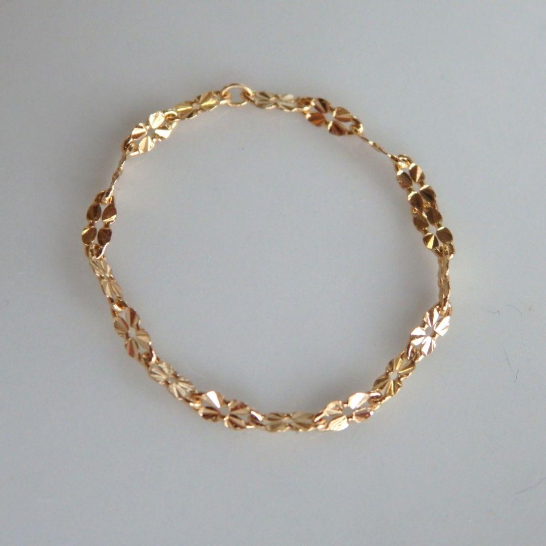 R　k18リング　クローバーチェーン　チェーンリング