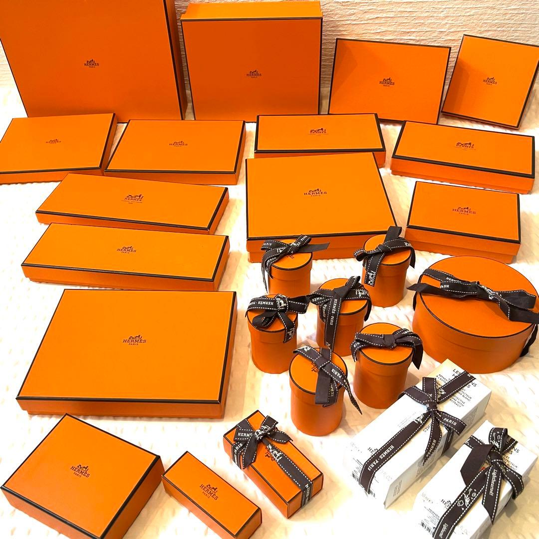 【新品同様多数】極上美品　エルメス25点ボックス空箱カレ90財布ツイリー化粧品用