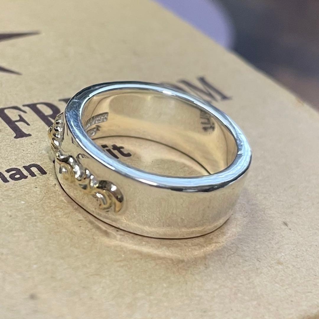 k18 リング　17 ゴールド　アリゾナフリーダム　指輪　浮き彫り　唐草　k18