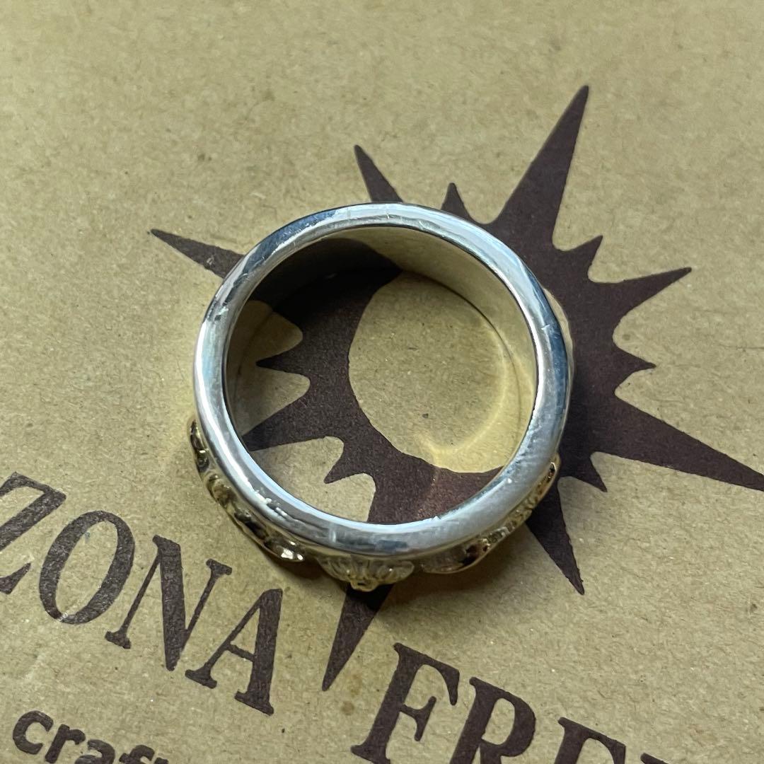 k18 リング　17 ゴールド　アリゾナフリーダム　指輪　浮き彫り　唐草　k18