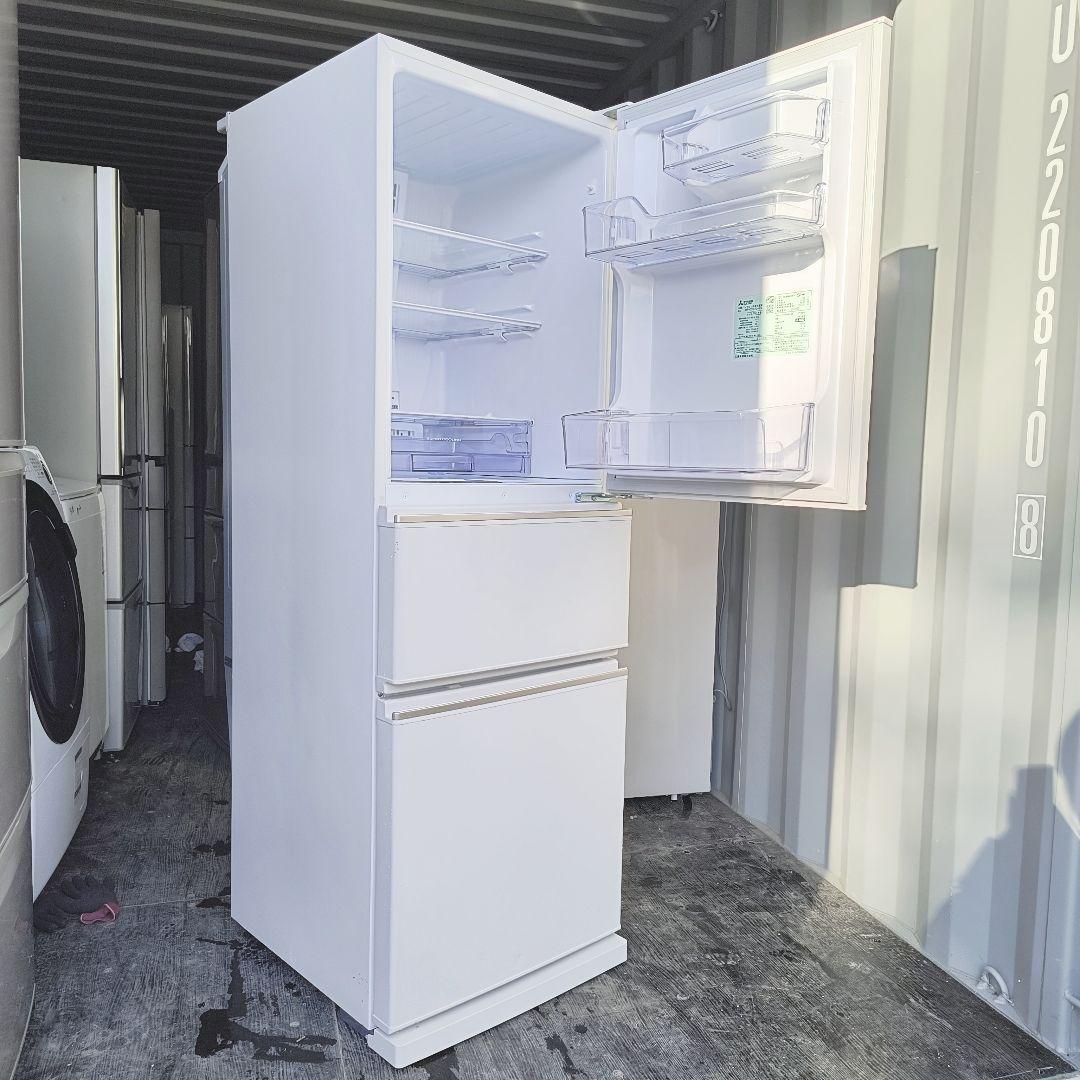 運搬取付無料！シンプルホワイト・純正三菱の冷蔵庫！完全動作品・美品