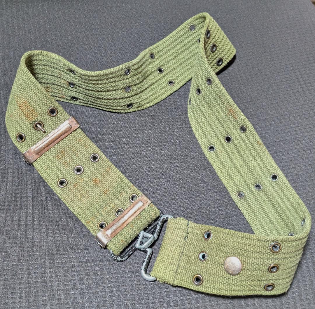 旧日本陸軍 実物 装具帯／弾帯 帆布製 Z字フック 昭和期 当時物 日本軍 軍装