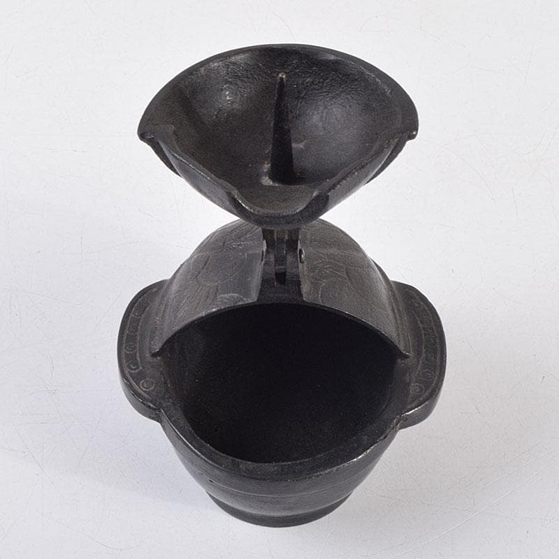 中国　古銅　唐銅　燭台　在銘　V　R9164