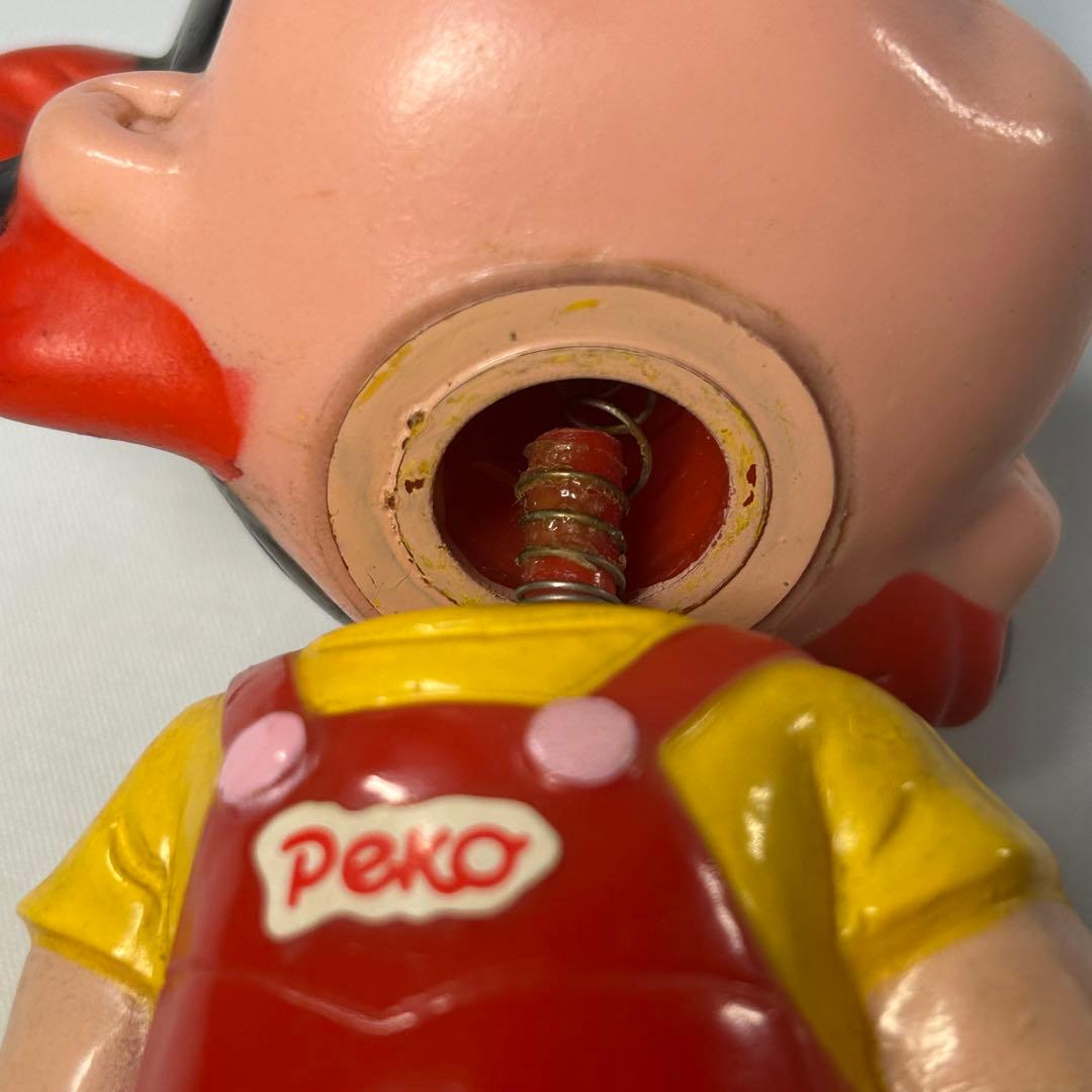 不二家　ペコちゃん　首振り人形　ゼンマイ人形　レトロ