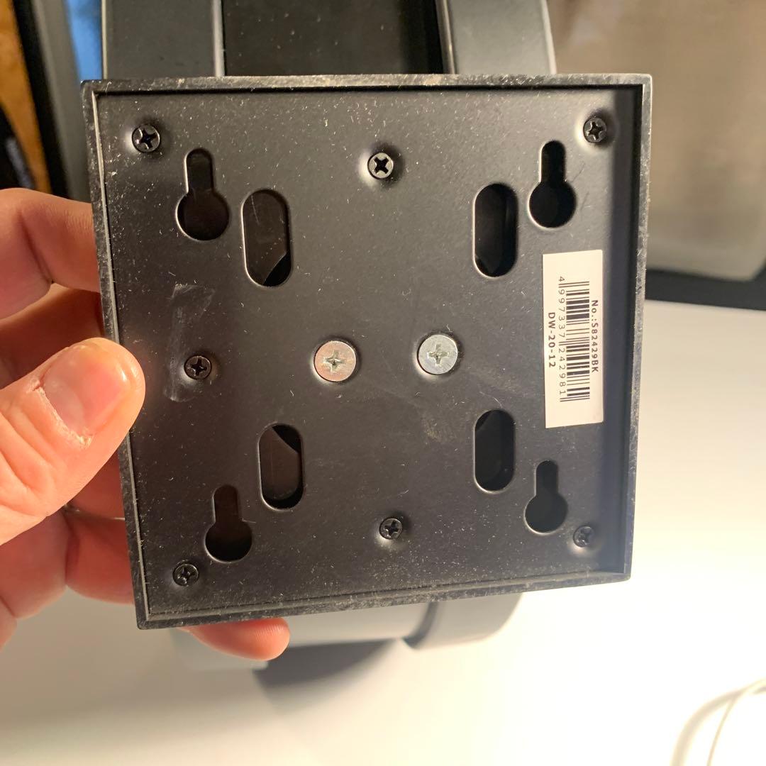 ダルトン ダブルフェイス ウォール クロック ブラック 壁付け両面時計