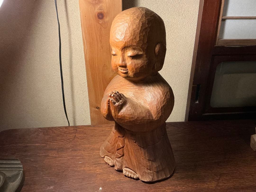 前島秀章　太子　木彫　仏像