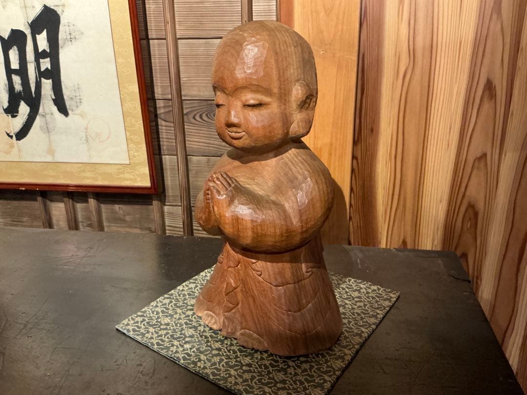 前島秀章　太子　木彫　仏像