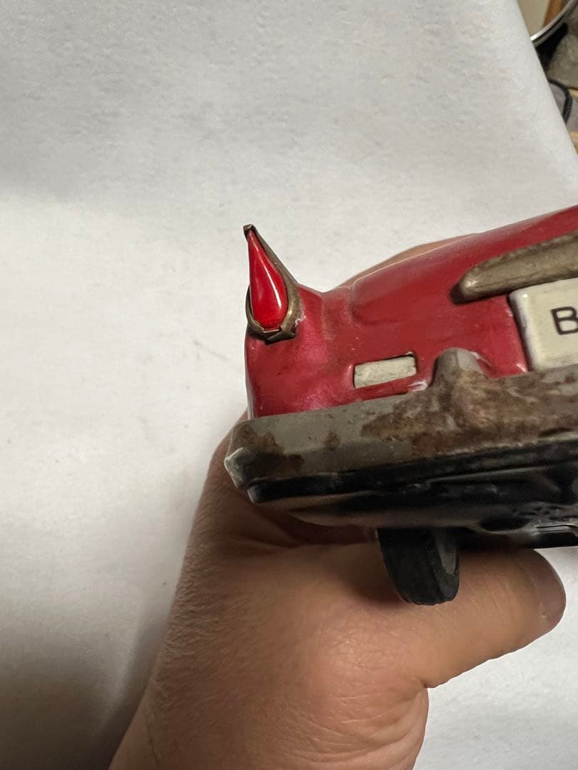 昭和レトロ初代プリンススカイライン　赤色　ブリキ BANDAIバンダイ