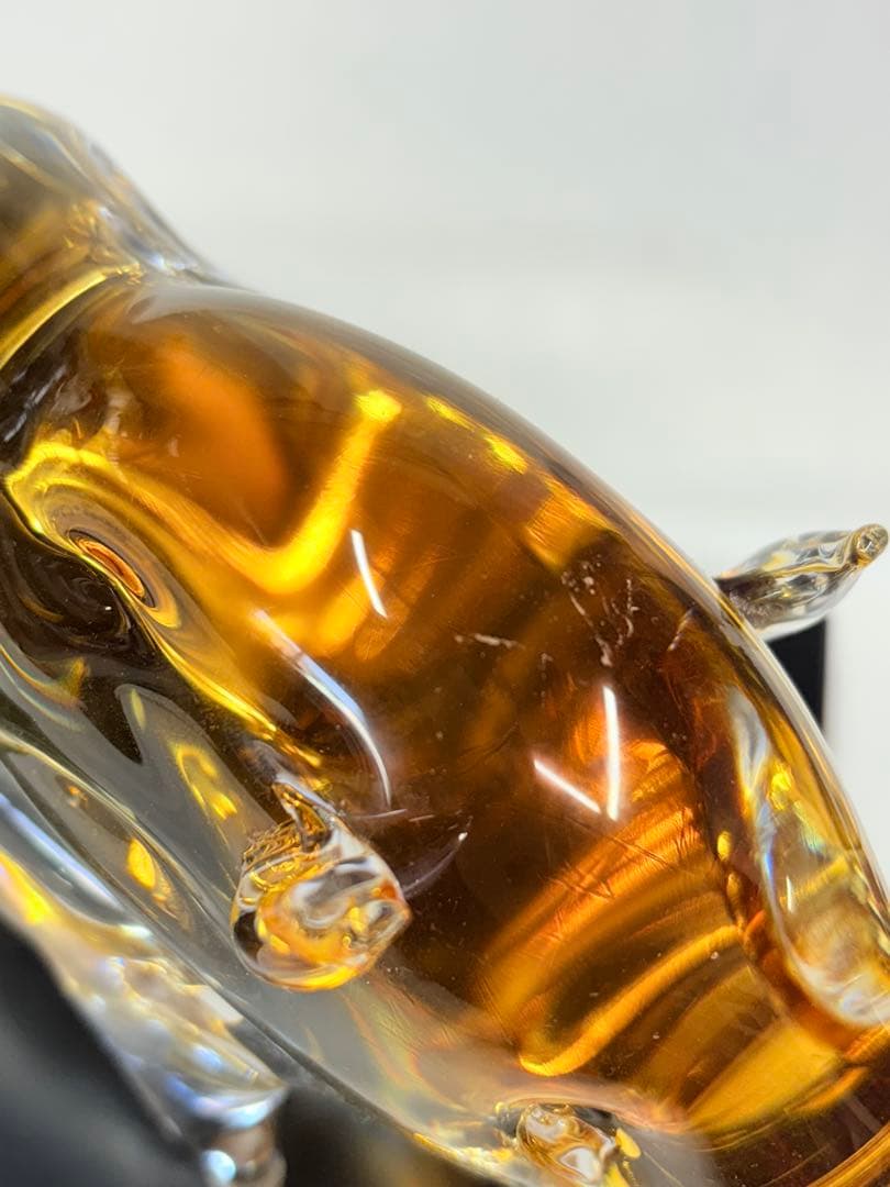 Multi Glass マルティグラス クリスタルガラス 猪 犬 鳥 干支 置物