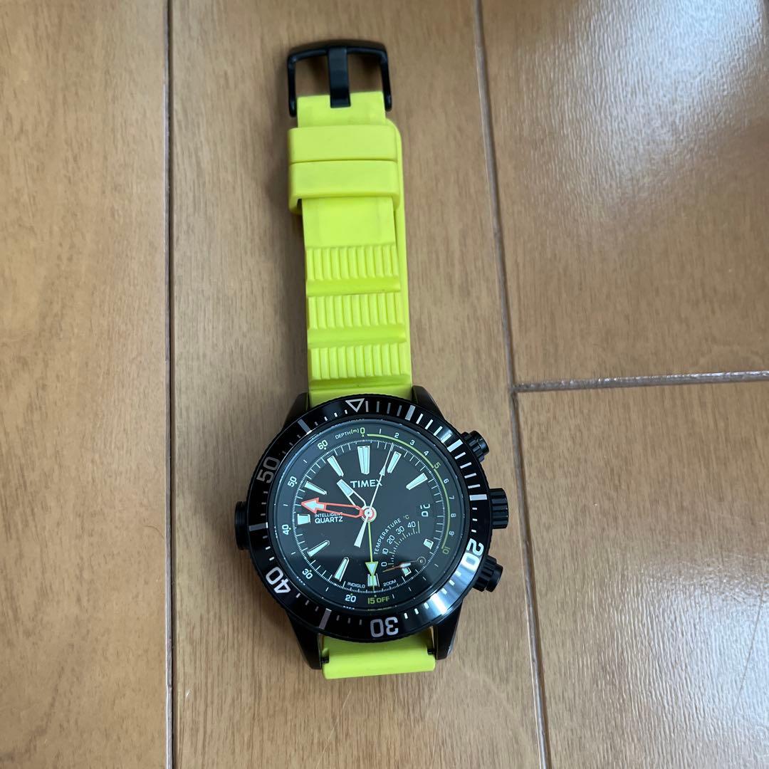 TIMEX T2N958 黒/黄 ラバーベルト