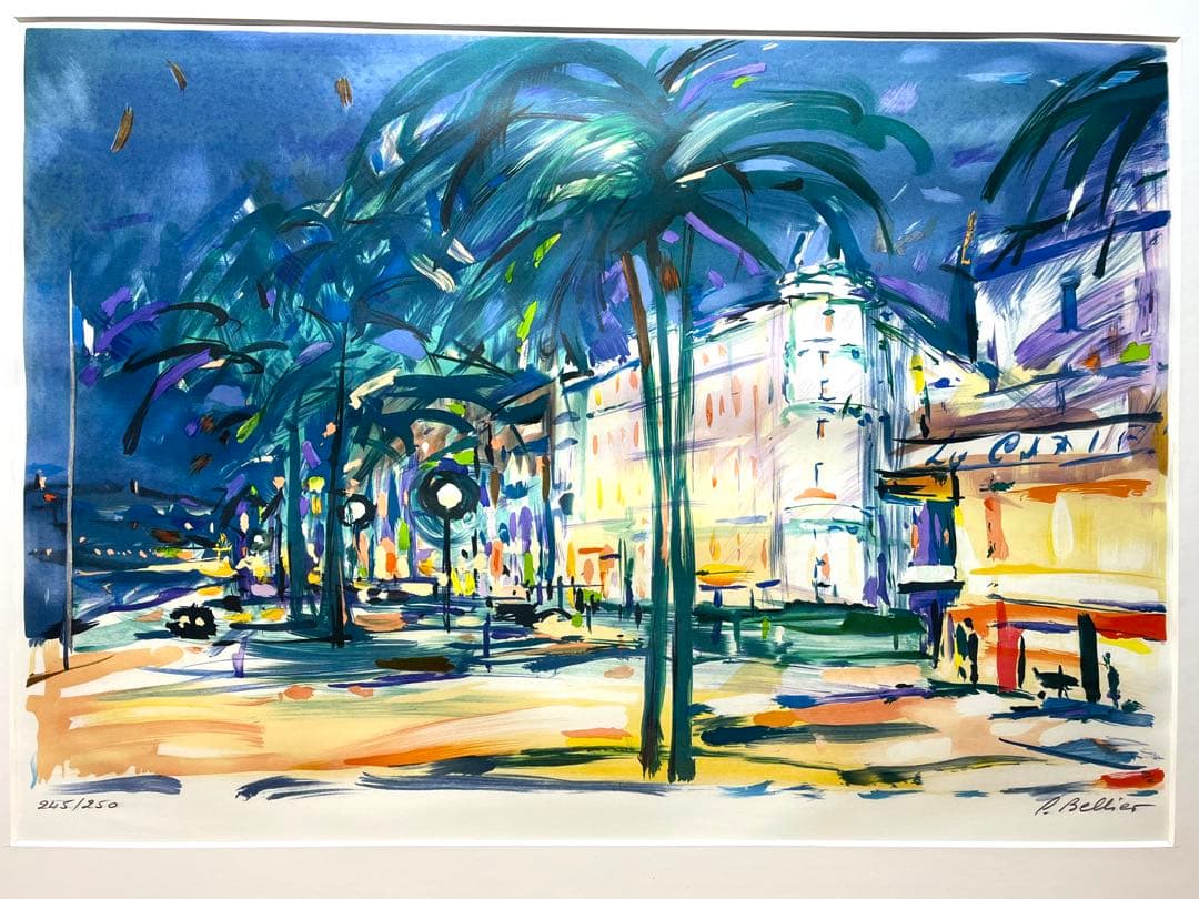 真作保証 Pierre BELLIERリトグラフ サイン有り / 良品